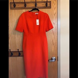 LK Bennet orange sheath  dress size 8 w/tags